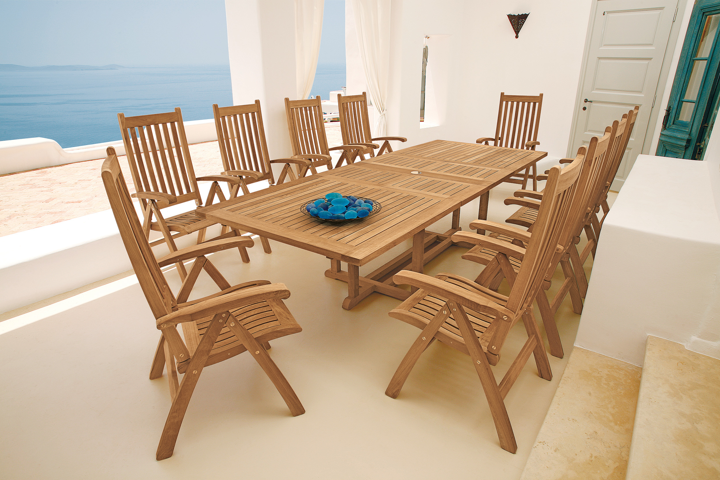 Barlow Tyrie Arundel and Ascot Teak 11pc Dining Ensemble