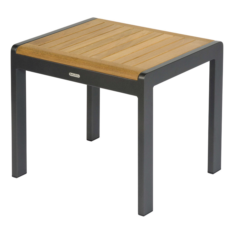 Barlow Tyrie Aura Teak and Aluminum Low Side Table 50