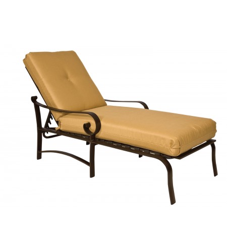 Woodard Belden Aluminum Cushioned Adjustable Chaise Lounge