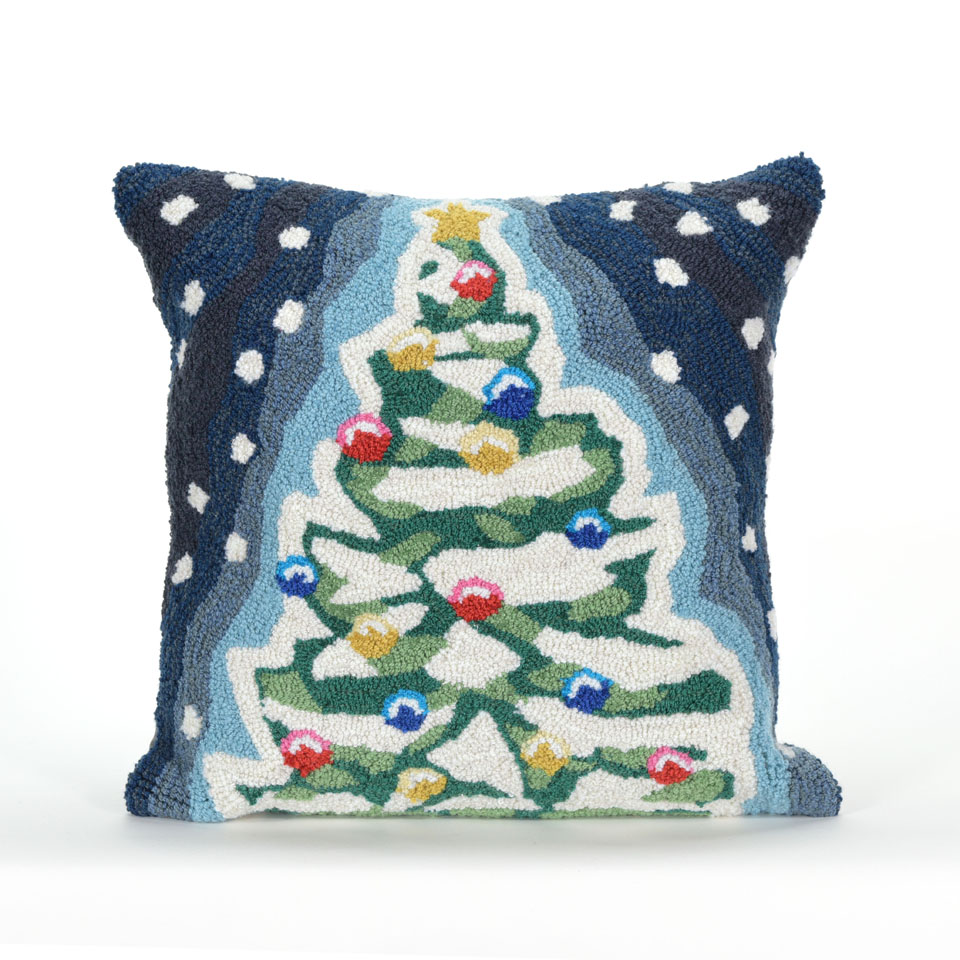 Christmas Tree Navy Pillow