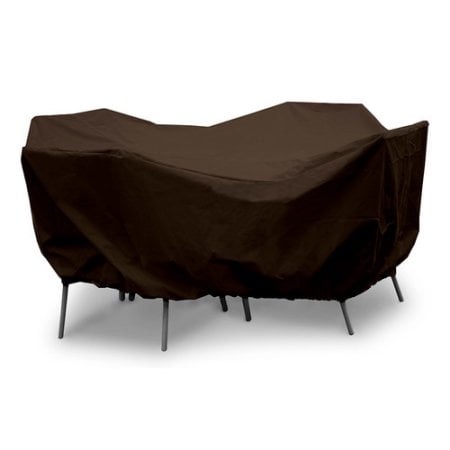 Protective Weatherma Round Table Dining Set Cover Chocolate