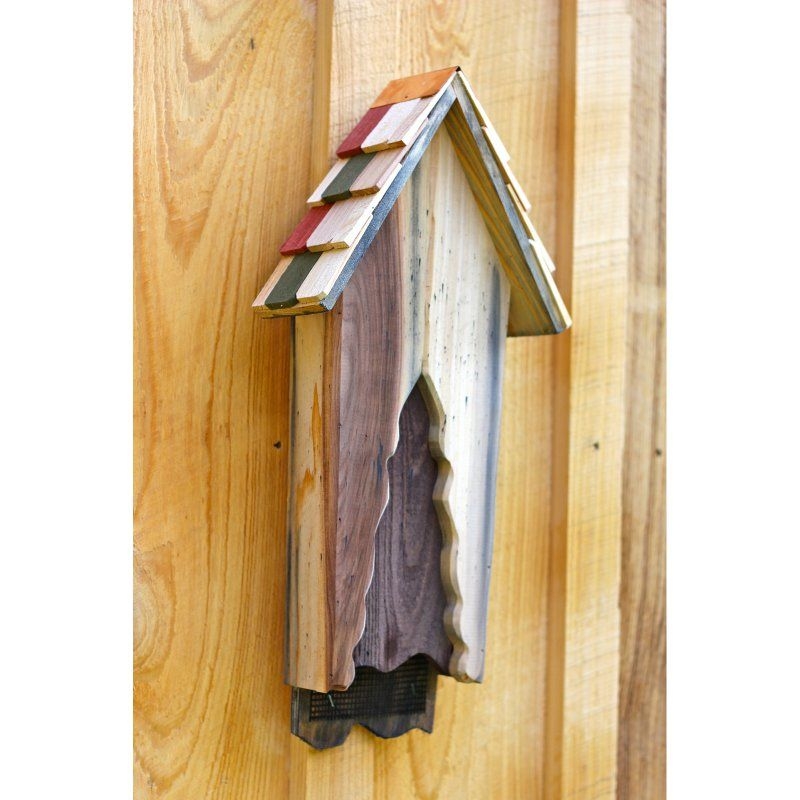 Heartwood Vintage Bathouse - Antique Cypress w/Multi Colored Roof