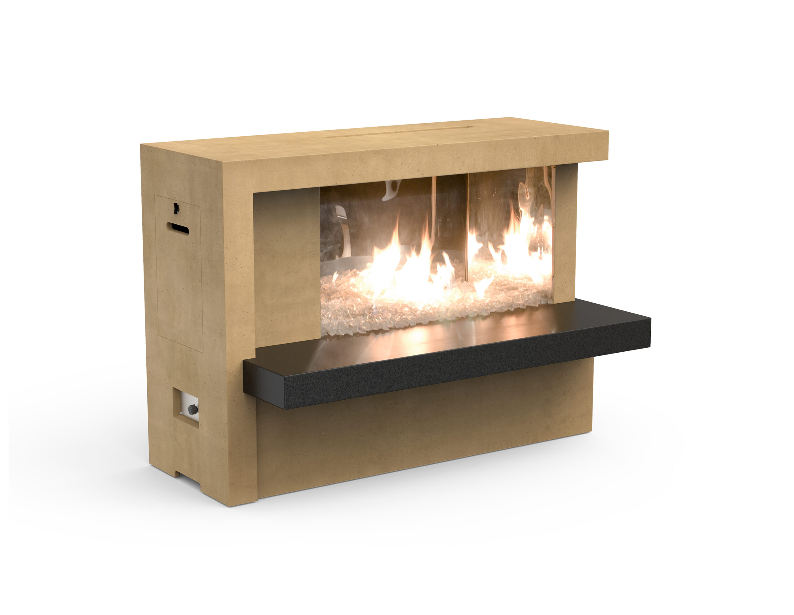 Manhattan Fireplace with Stainless Steel Firebox