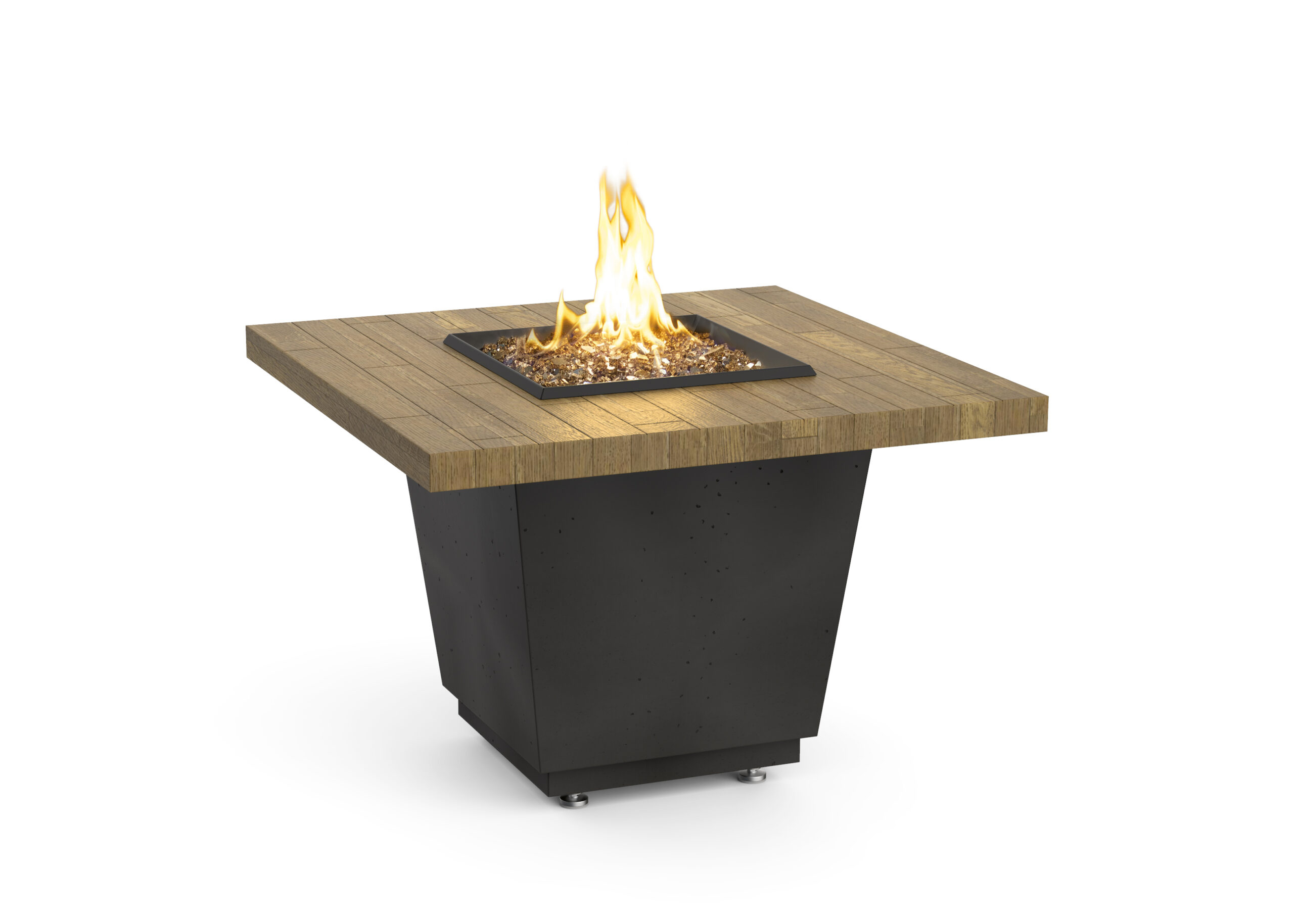 Cosmopolitan Square Fire Pit Table (Reclaimed Wood)
