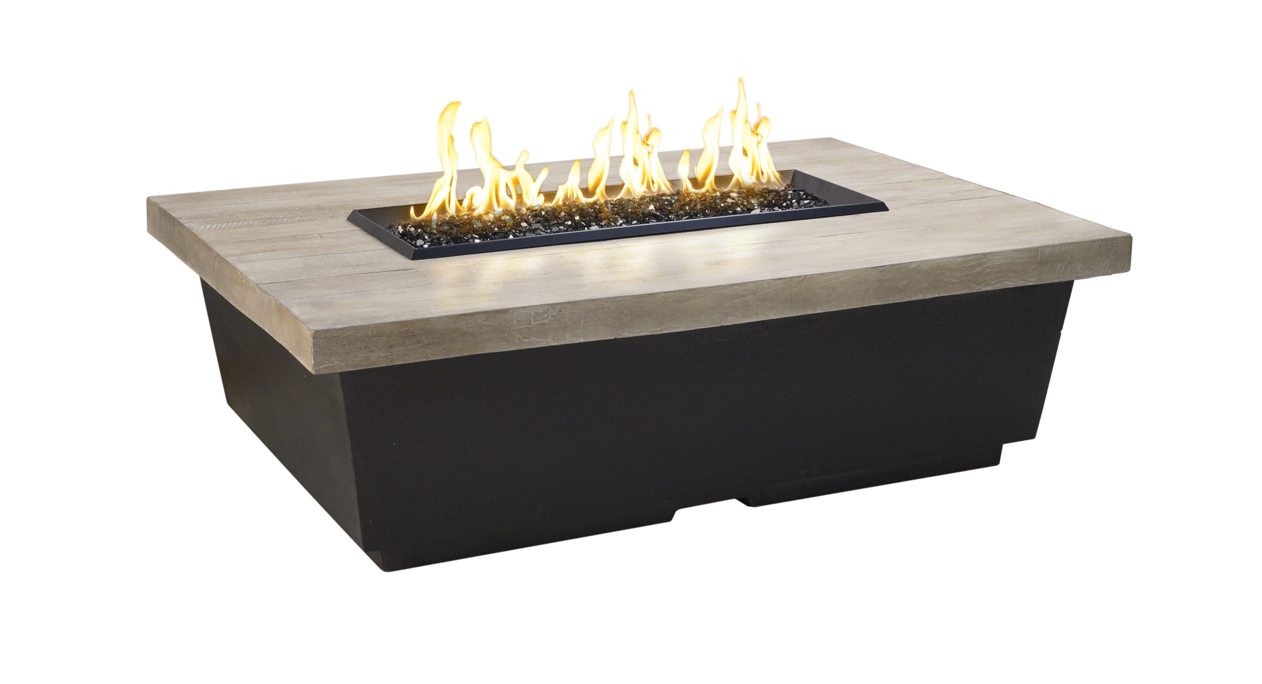 Contempo Rectangle Fire Pit Table (Reclaimed Wood)
