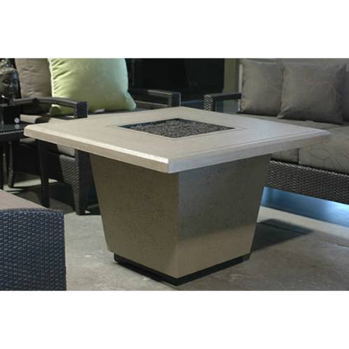 Cosmopolitan Square Fire Pit Table (Textured Finish or Reclaimed Wood)