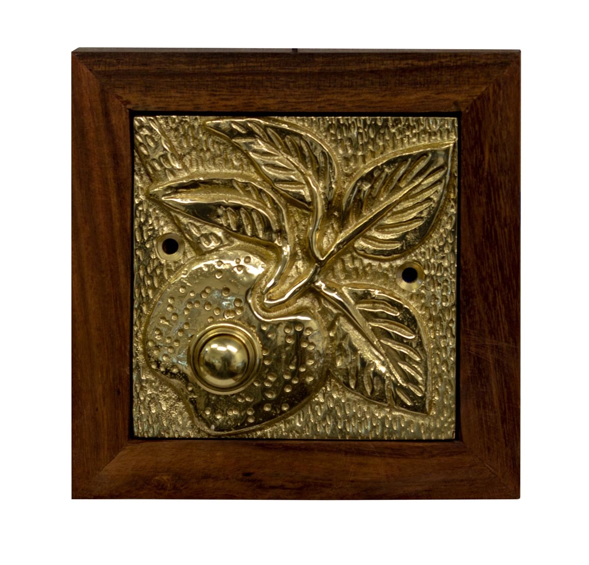 Polished Brass Apple Doorbell Button
