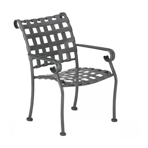 Woodard Ramsgate Aluminum Dining Arm Chair Stackable - Woodard Outdoor Patio Chairs