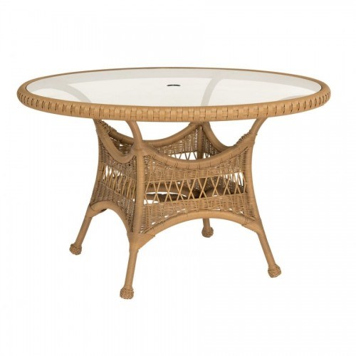 Woodard Sommerwind Round 48 Dining, 48 Round Glass Top Outdoor Table