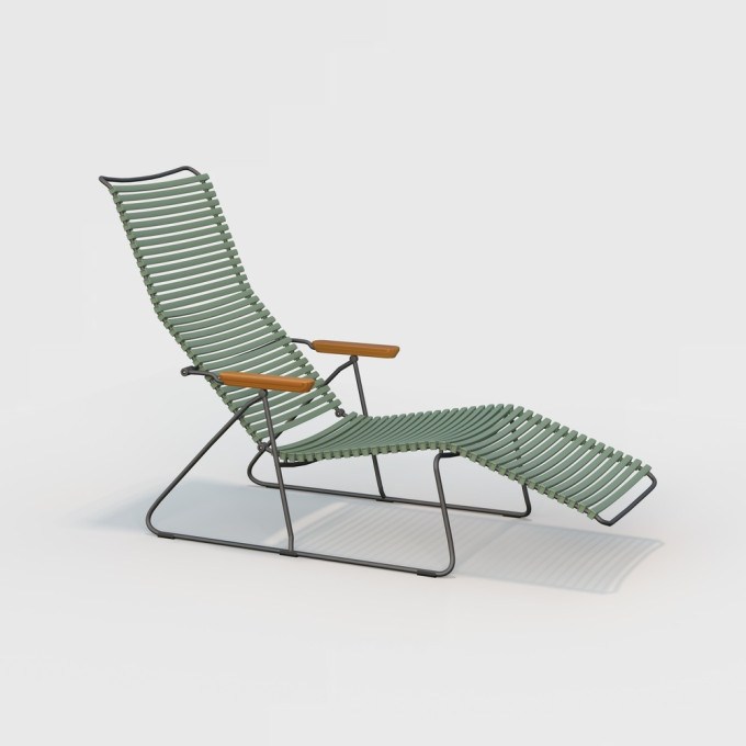 Click Sunlounger Chaise Lounge pictured in Dusty Green