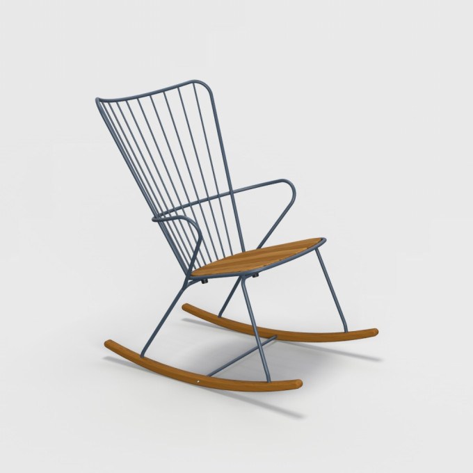 Paon Rocking Chair in Midnight Blue