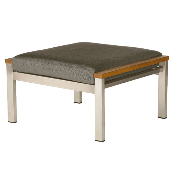 Barlow Tyrie Equinox Stainless Steel Deep Seating Ottoman  by Barlow Tyrie
