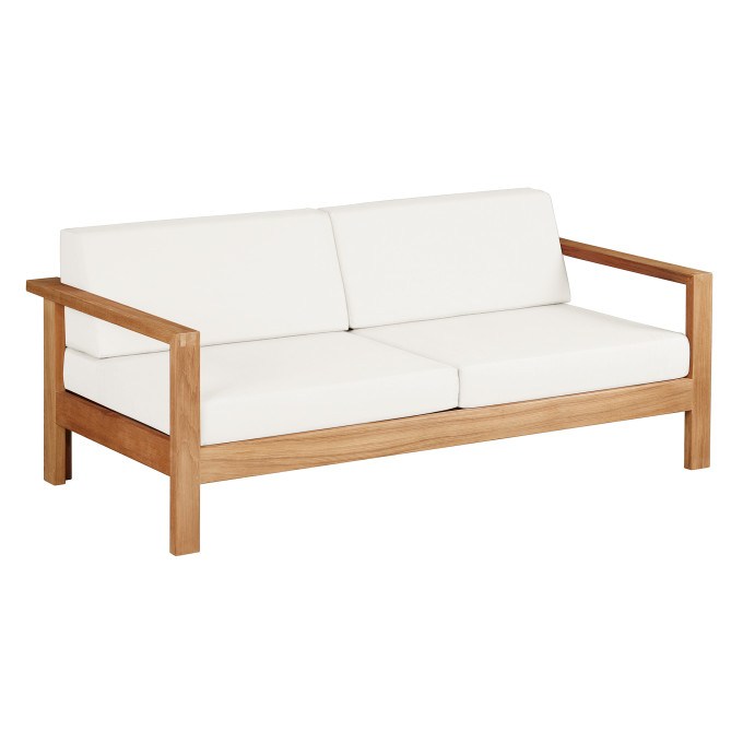 Barlow Tyrie Linear Teak Deep Seating Two Seater Settee
