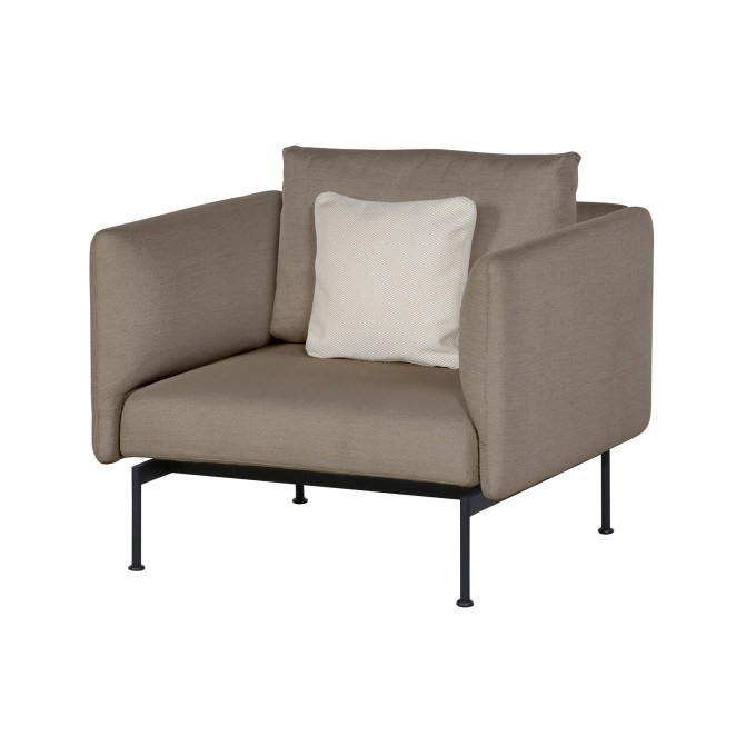 Barlow Tyrie Layout Stainless Steel Deep Seating Single Seat - High Arms