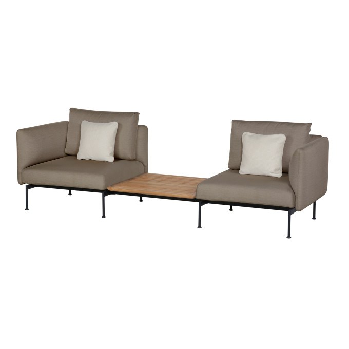 Barlow Tyrie Layout Stainless Steel Deep Seating Companion Set - High Arms