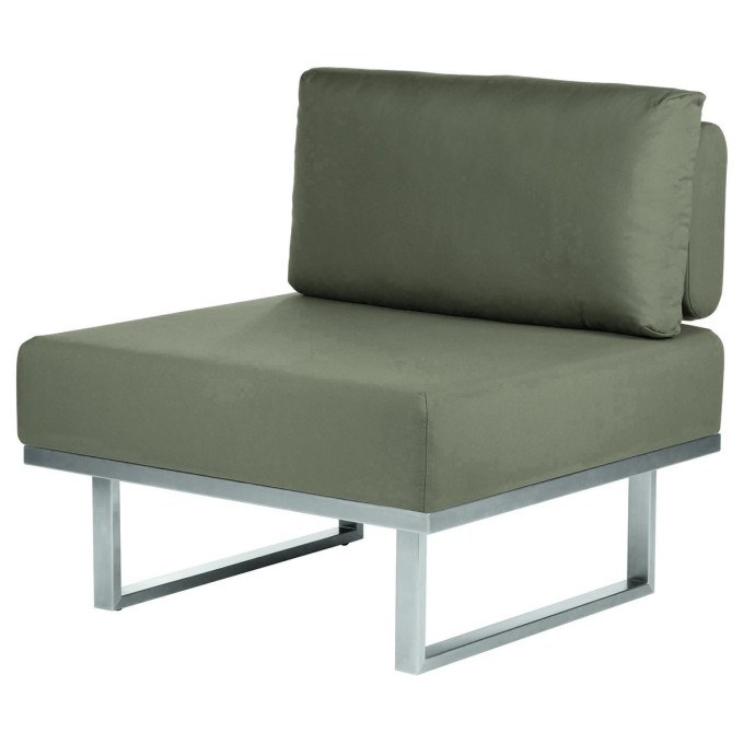 Barlow Tyrie Mercury Stainless Steel Module Deep Seating Armchair - Middle