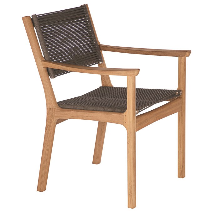 Barlow Tyrie Monterey Teak and Cord Dining Armchair