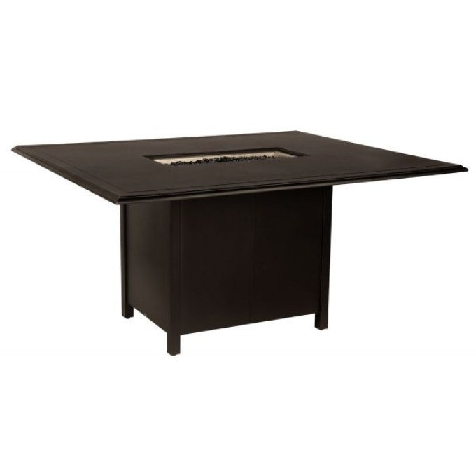 Woodard Solid Cast Complete Rectangle Counter Height Fire Table  by Woodard