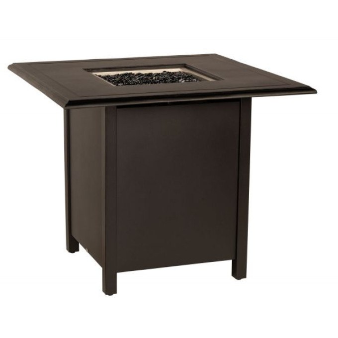 Woodard Solid Cast Complete Square Counter Height Fire Table  by Woodard