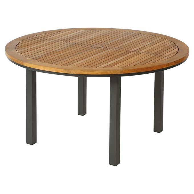 Barlow Tyrie Aura Teak and Aluminum Round Dining Table