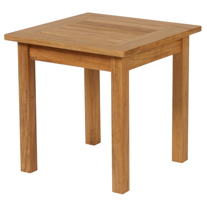 Barlow Tyrie Colchester Teak 21" Square Side Table
