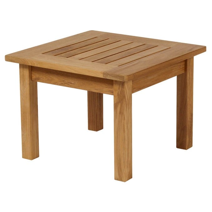 Barlow Tyrie Colchester Teak 21" Square Low Side Table