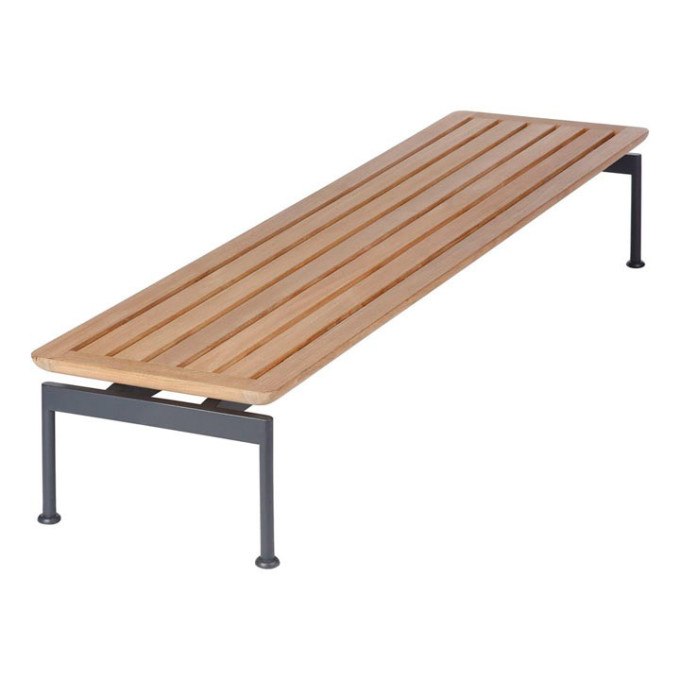 Barlow Tyrie Layout Teak and Stainless Steel Narrow Low Table 160