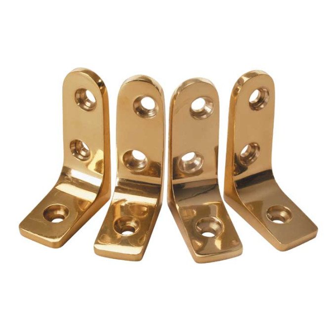 Barlow Tyrie Polished Brass “L” bracket security fasteners