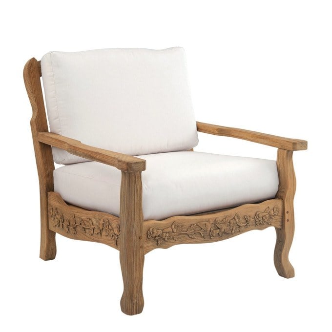 Kingsley Bate Normandy Distressed Teak Deep Seating Lounge Chair