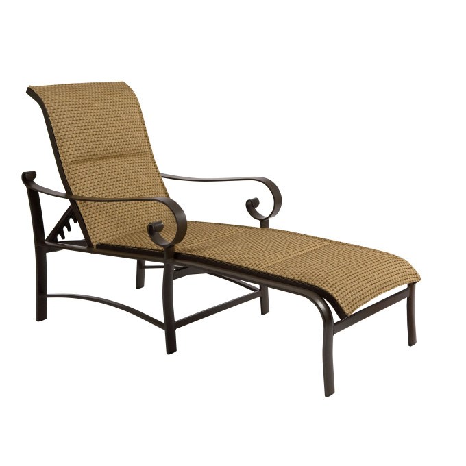 Woodard Belden Aluminum  Padded Sling Adjustable Chaise Lounge  by Woodard