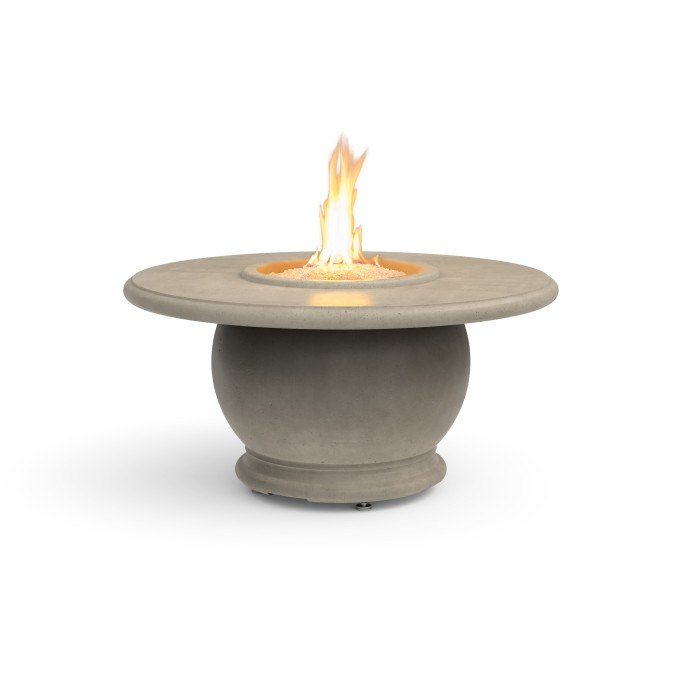 Amphora Round Chat Height Fire Table with Concrete Top  by CGProducts