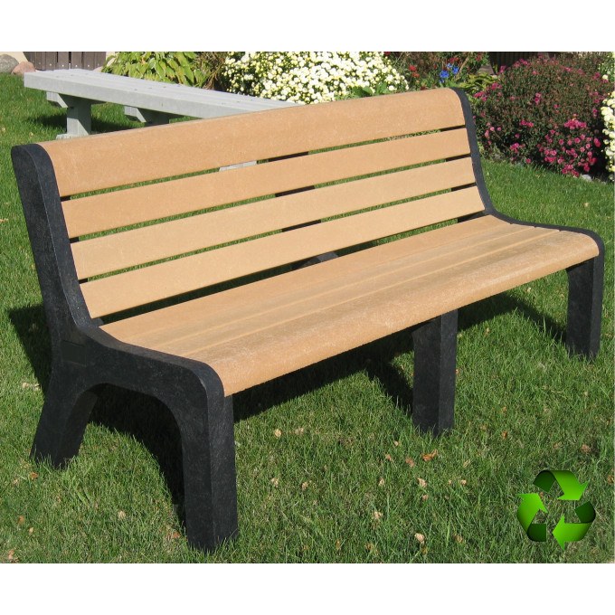 Aspen Recycled Plastic Bench  by Plastic Recycling of Iowa