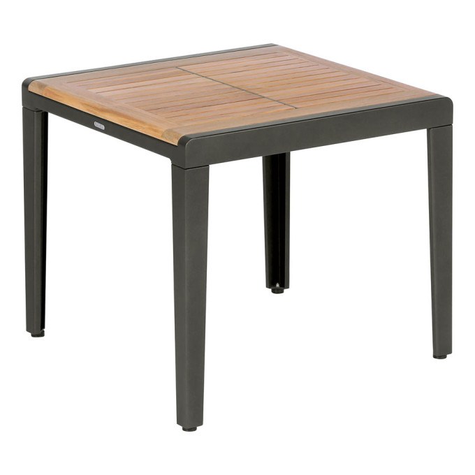 Barlow Tyrie Aura Teak and Aluminum Side Table 60  by Barlow Tyrie