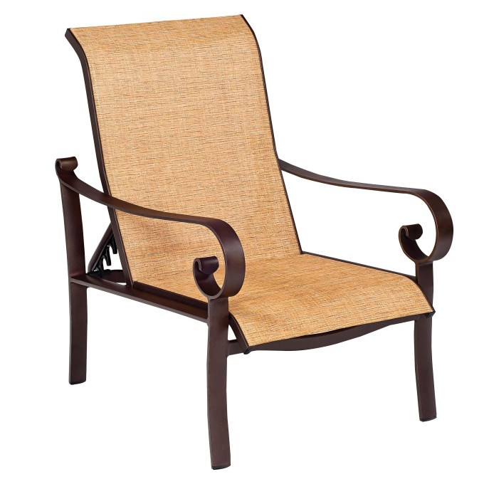 Woodard Belden Aluminum Sling Adjustable Lounge Chair  by Woodard