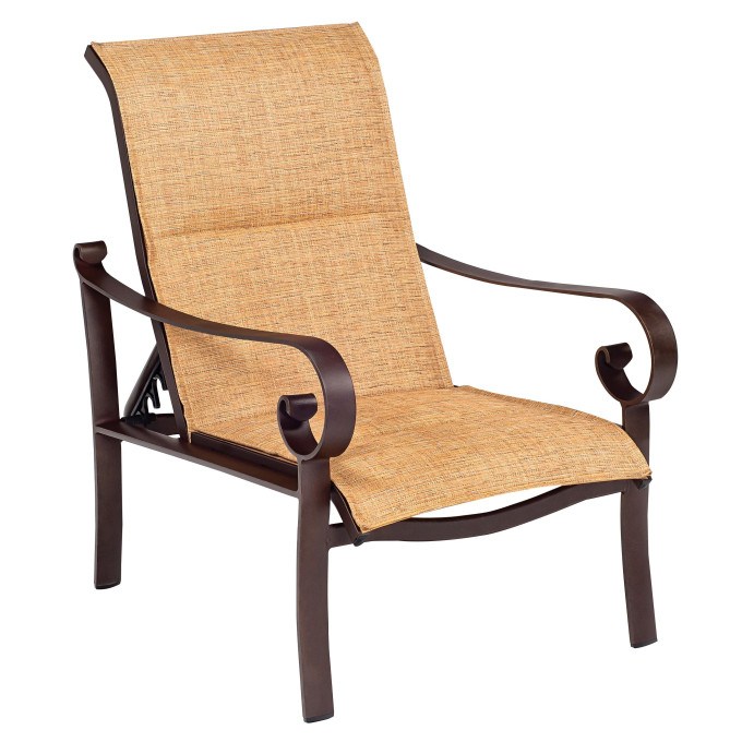 Woodard Belden Aluminum Padded Sling Adjustable Lounge Chair  by Woodard
