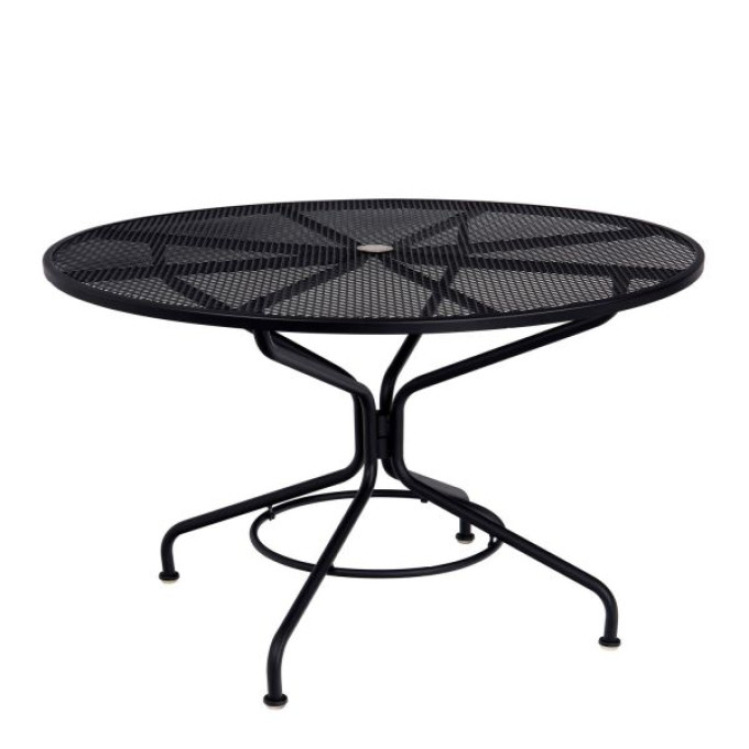 Mesh Contract 48" Round Umbrella Dining Table
