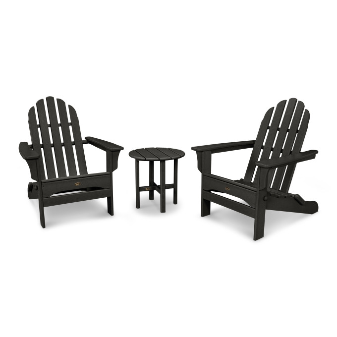 Trex® Outdoor Furniture™ Cape Cod Folding Adirondack Chairs with Side Table Ensemble  by Trex Outdoor Furniture