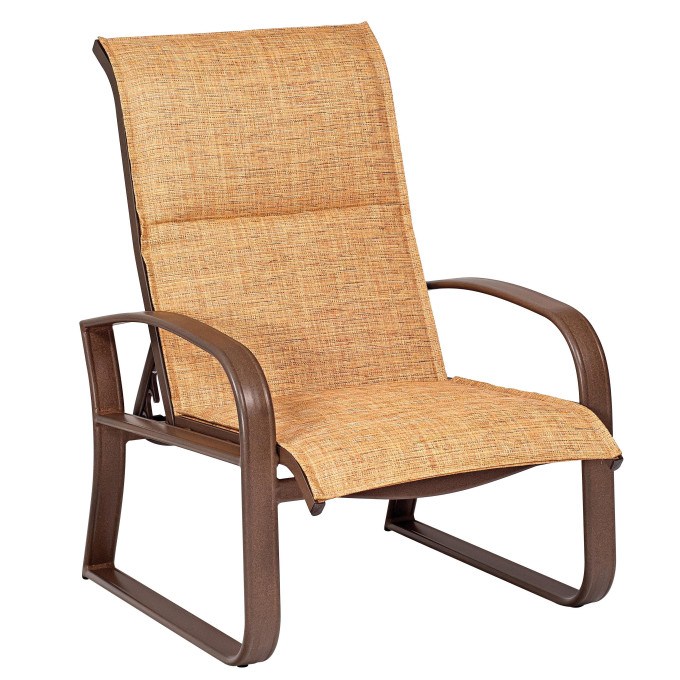 Woodard Cayman Isle Aluminum Padded Sling Adjustable Lounge Chair  by Woodard