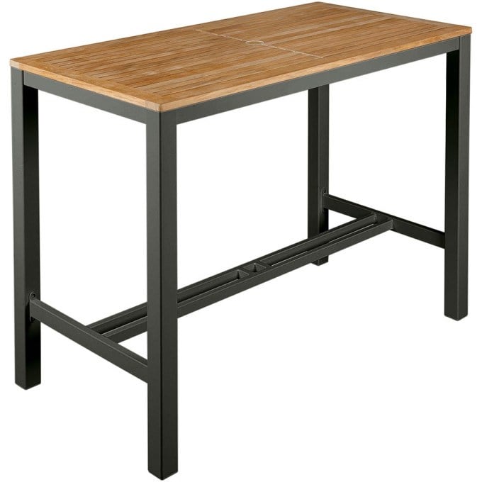 Barlow Tyrie Aura Teak and Aluminum 55" Rectangular Counter Height Dining Table  by Barlow Tyrie