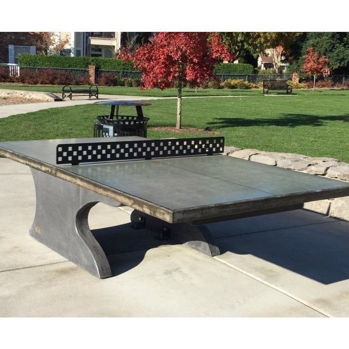 Stone Age Wicker Cantilever Table Tennis Table Stone Age Trapezoid Table Tennis Table in Green