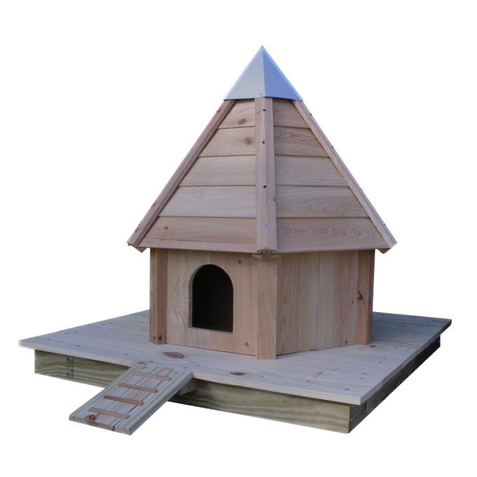 Heartwood Aqua Duck - Cypress Wooden Roof Birdhouse  by Heartwood