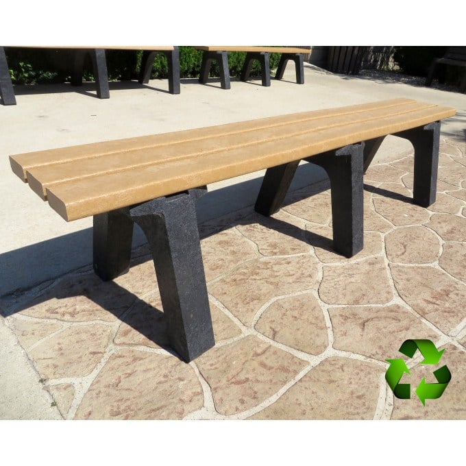 Durango Recycled Plastic Backless Bench  by Plastic Recycling of Iowa