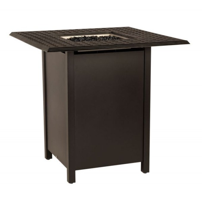 Woodard Thatch Complete Square Bar Height Fire Table  by Woodard