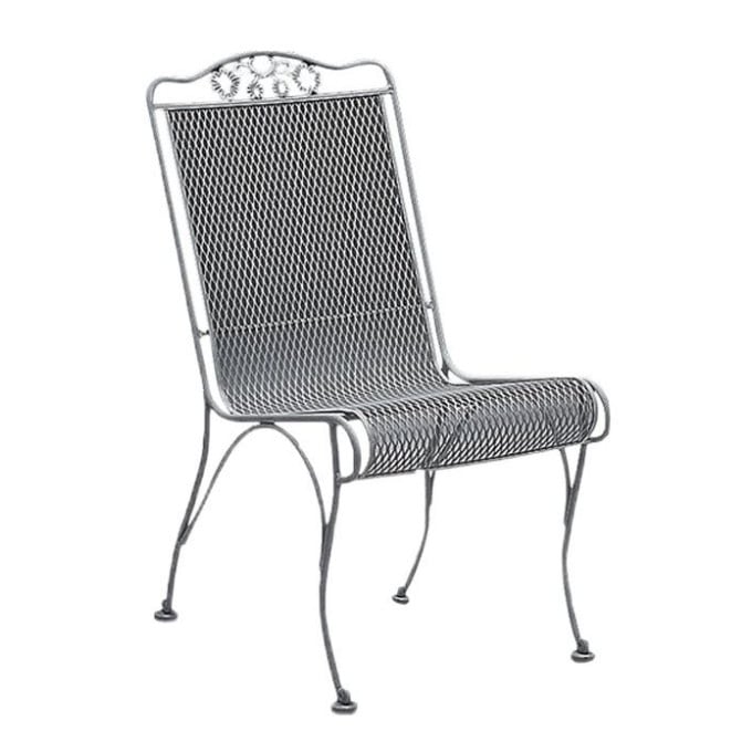 Woodard Briarwood Wrought Iron High-Back Dining Side Chair  by Woodard