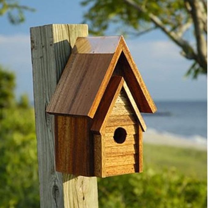 Heartwood Wrental House Birdhouse - Mahogany  by Heartwood