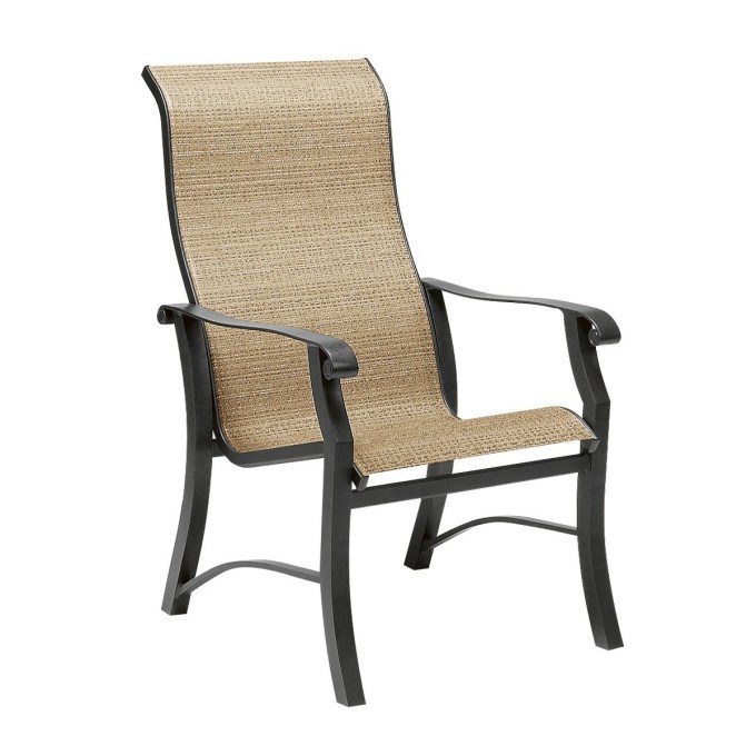 Woodard Cortland Aluminum Sling High-Back Dining Chair  by Woodard