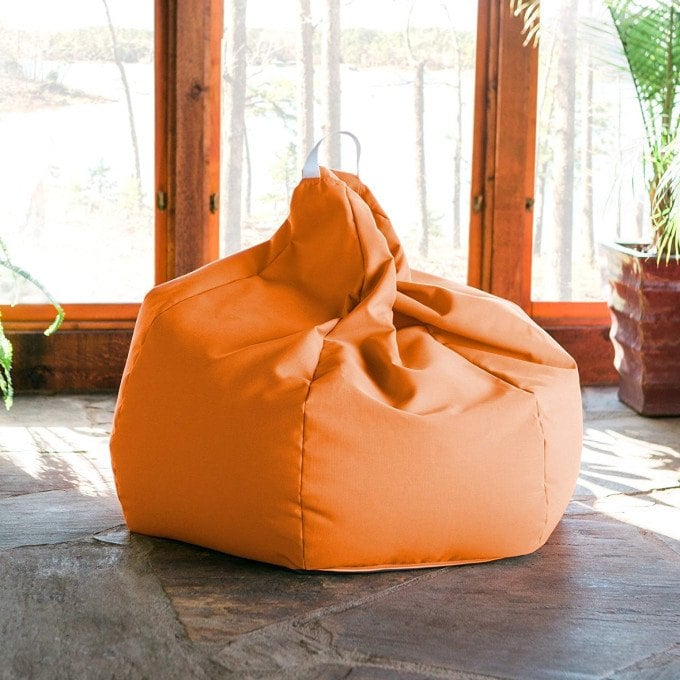 Kiss Outdoor Patio Bean Bag Chair - Tangerine