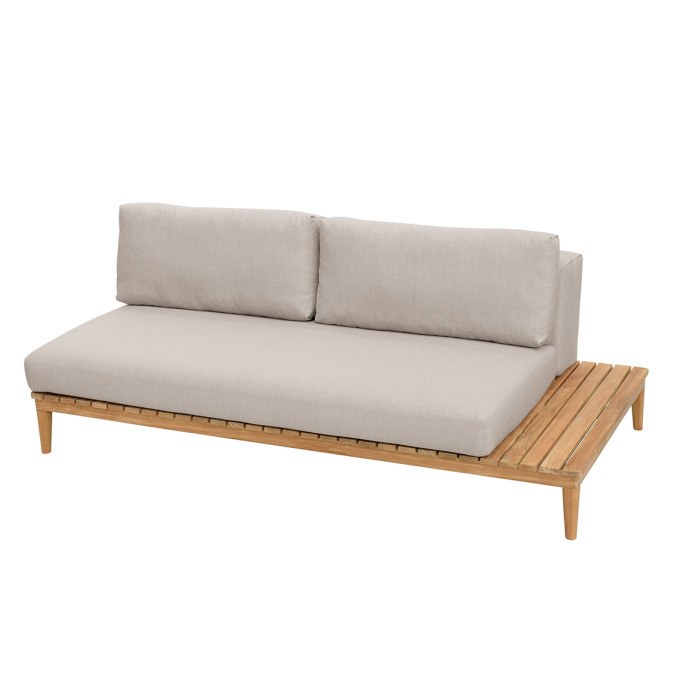 Kingsley Bate Lotus Sectional Settee with Right Facing Table  by Kingsley Bate