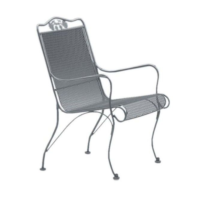 Woodard Briarwood Wrought Iron High-Back Lounge Chair  by Woodard