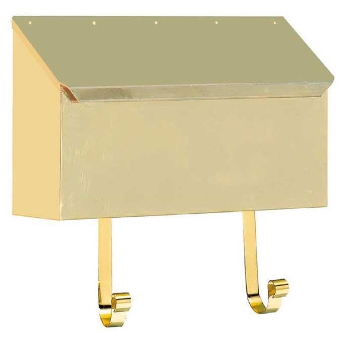 Provincial Brass Mailbox - Horizontal Wall Mount  by Qualarc